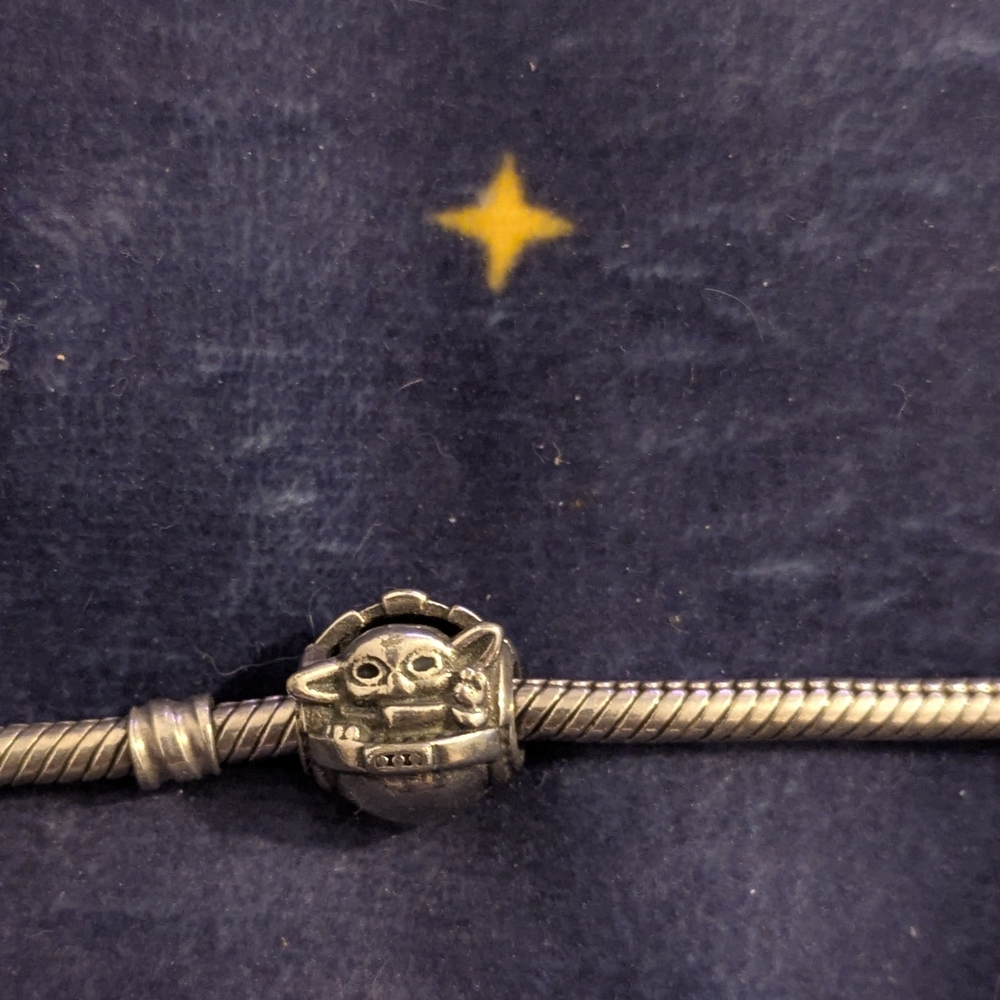 Silver Baby Alien Charm Bracelet